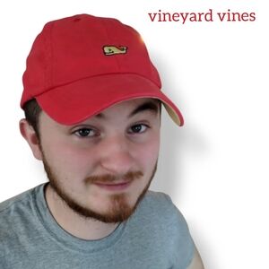Vineyard Vines Classic Logo Red Baseball Hat